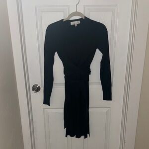Adelyn Rae Green Long Sleeve Wrap Dress